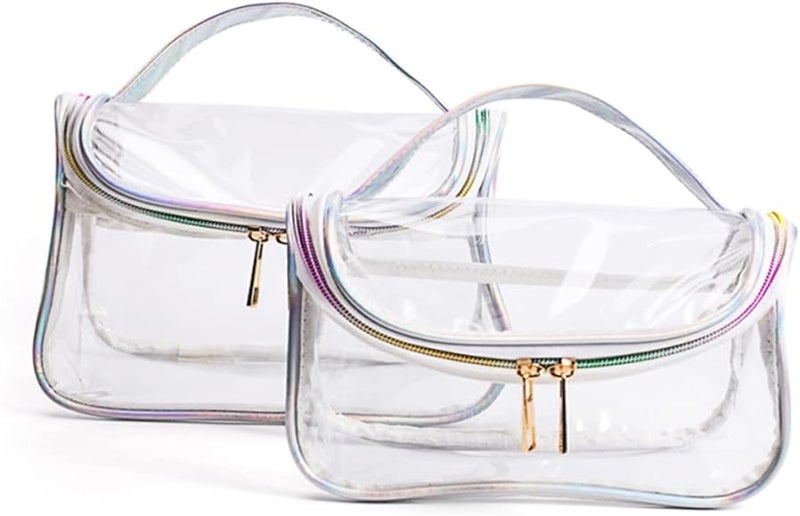 Transparent Small Toiletry Bag For Women Portable Travel Makeup Organizer - Image 3